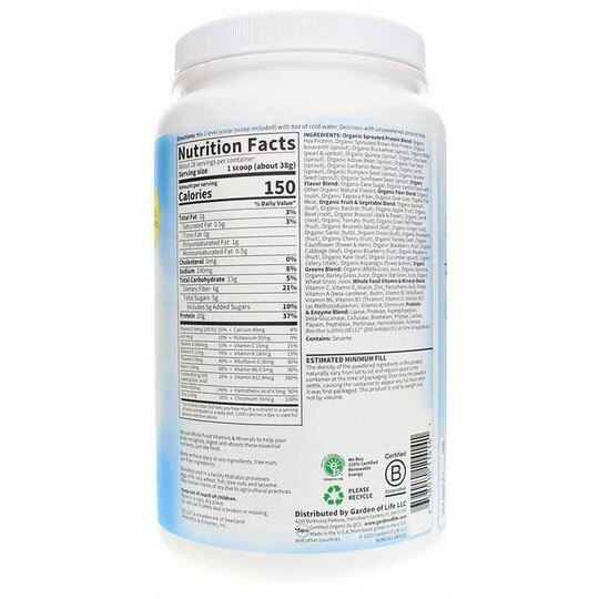 Raw Organic Meal Shake & Meal Replacement, GOL
